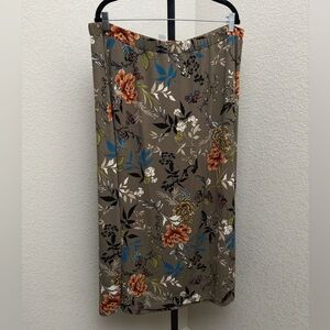 CJ Banks Multicolor Floral Plus Flowy Skirt